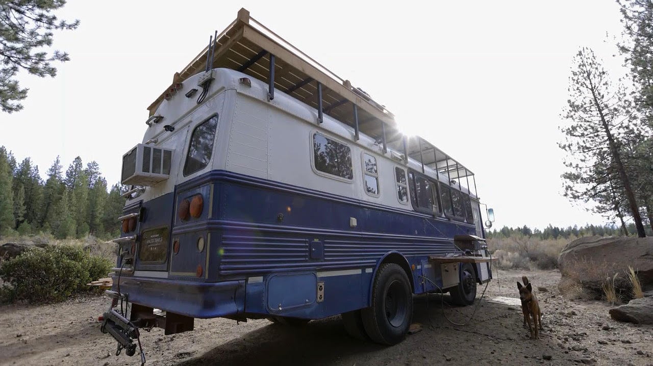 Tesla-Powered Skoolie with Heated Floors!