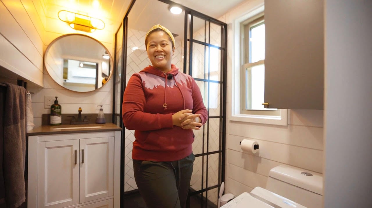 Luwan’s Bright Indigo River Tiny Home