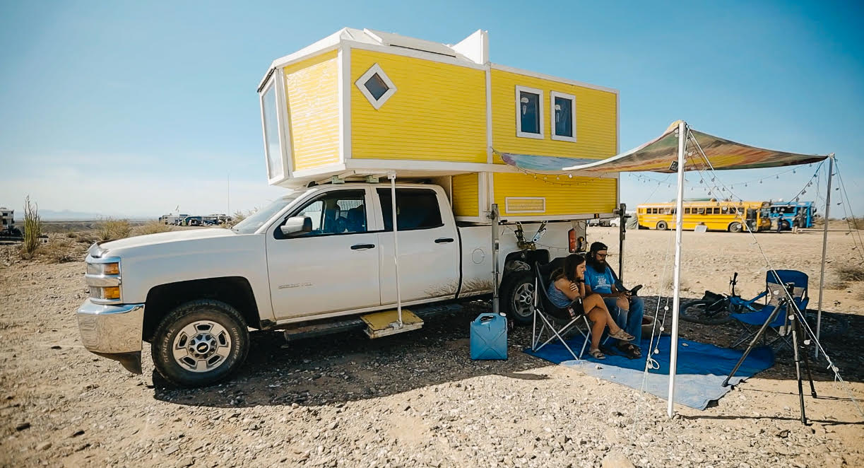 They Built This Bright Yellow Truck Camper for $4K!  4