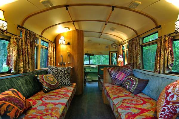 1959 Viking Short Bus Converted into Cabin on Wheels You