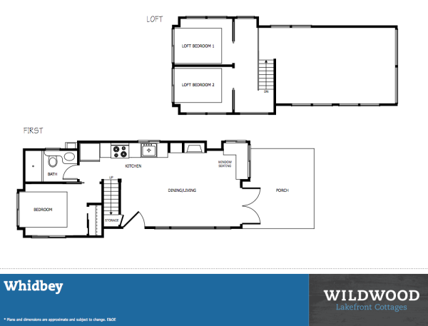 Whidbey Tiny Cottage Floor Plan