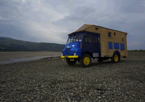 Wooden House-truck from 1954 Army Firetruck