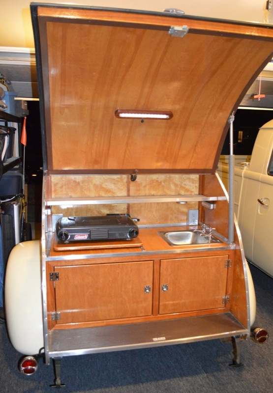Vintage VW Truck Towing Classic Hand Built Wooden Teardrop Camper