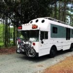 Family's School Bus Converted into Beautiful Off-Grid Motorhome
