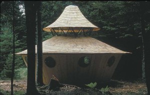 The Nearing's yurt in Maine - built with help form the yurt-famous Bill Copperthwaite.